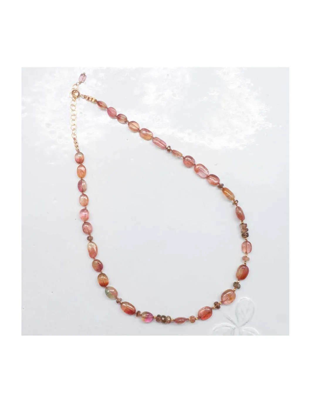 ONE OF A KIND - COLLIER 29 TOURMALINES MULTICOLORES ET 16 ANDALOUSITES RONDELLES