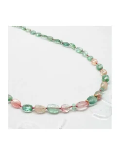 ONE OF A KIND - COLLIER GREEN TOURMALINES ET 33 TOURMALINES FLAT AVEC 4 TOURMALINES RONDELLES