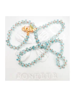 ONE OF A KIND - COLLIER NOEUTÉ LONG AVEC ZIRCONS BLEUS NATURELS