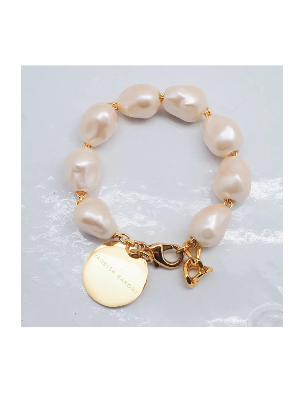 ORGANIC PEARL BRACELET - APRICOT PEARL