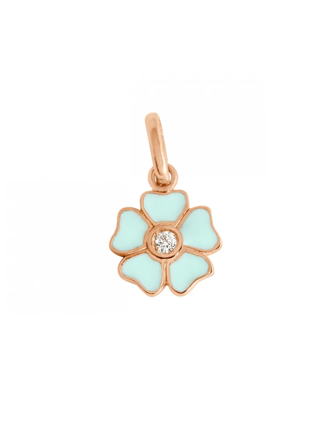 PENDENTIF OR ROSE - GIGI - FLEUR JADE
