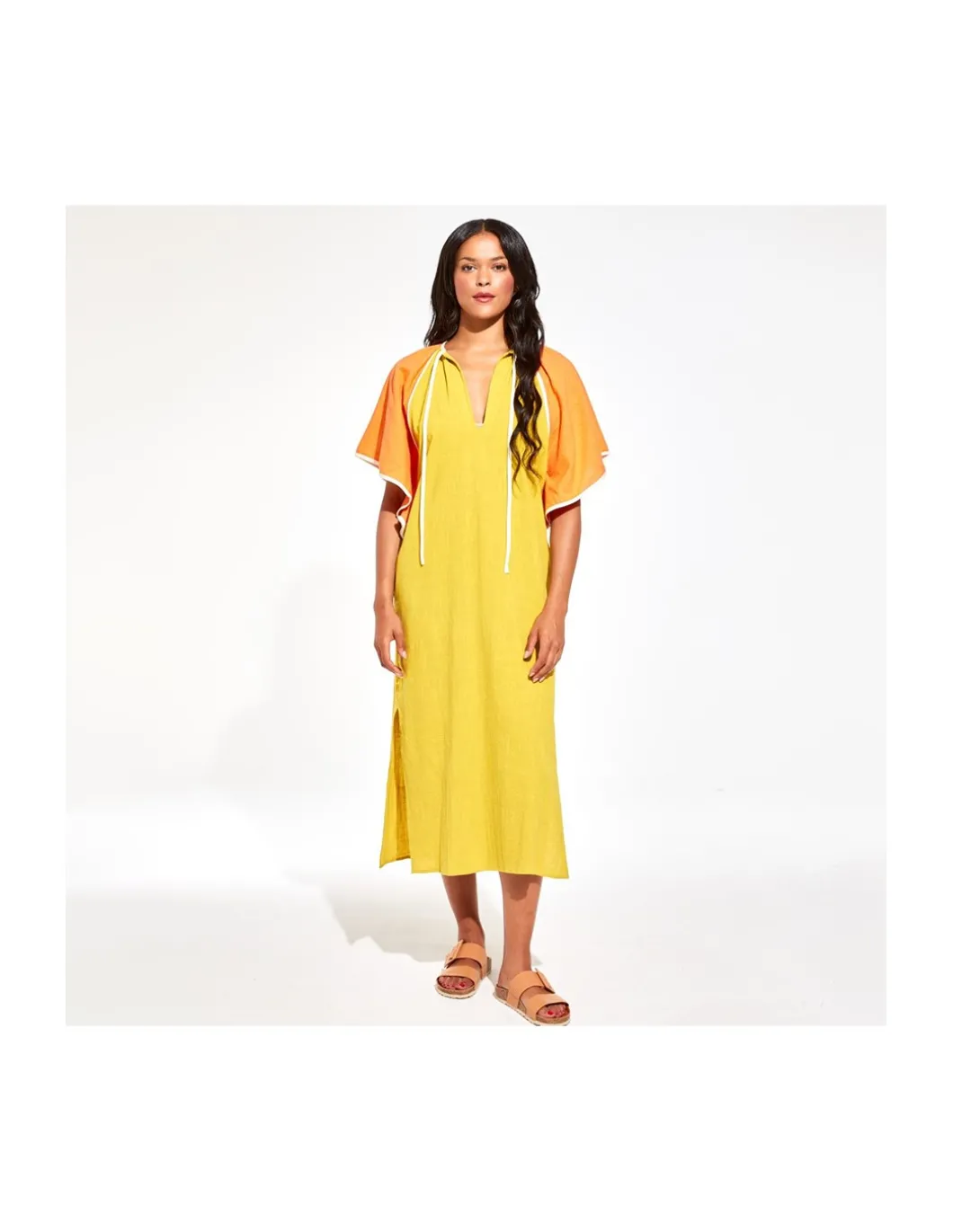 ROBE BETH - ZEPHYR ORANGE KAKI