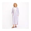 ROBE BUDDHA RAYURES ROSES