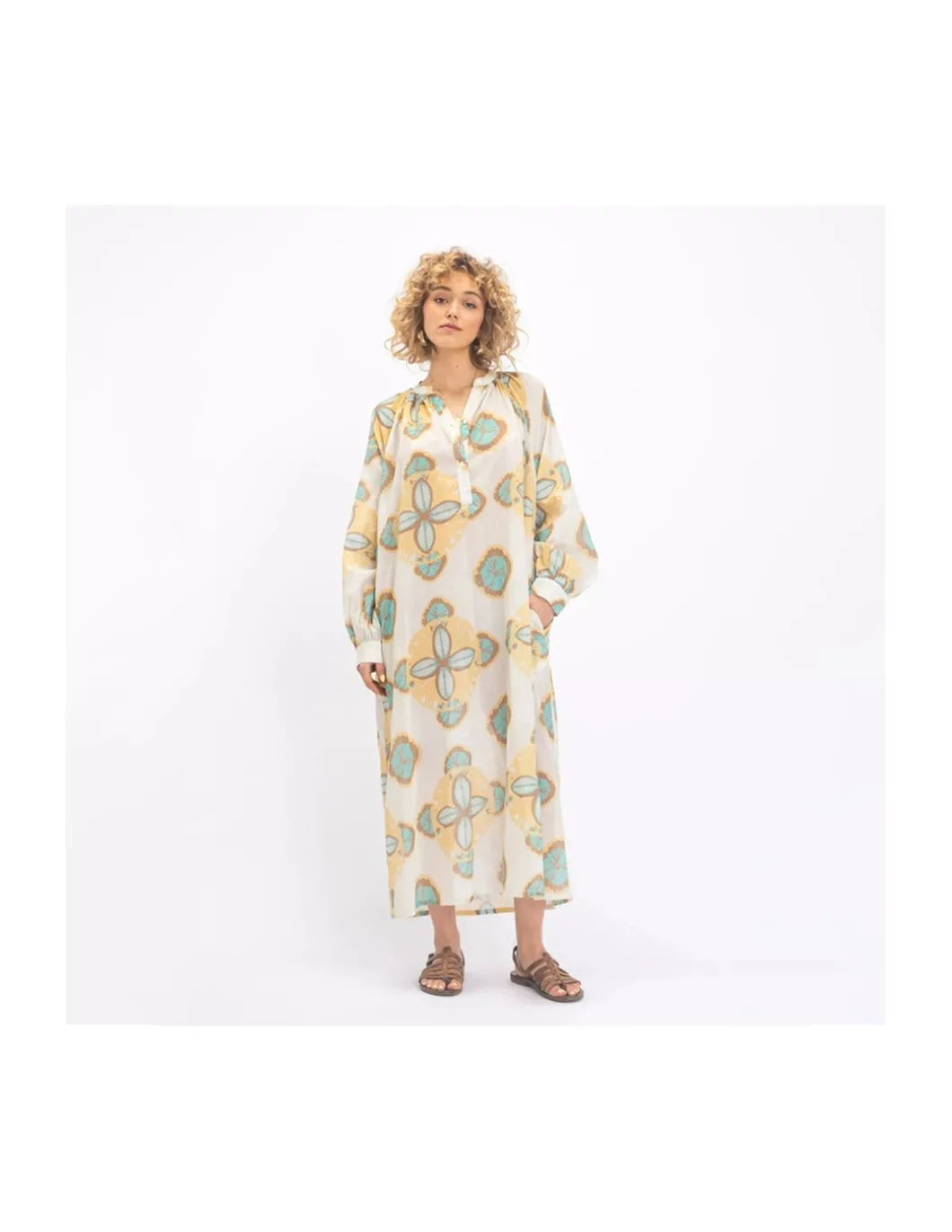 ROBE VISHNU SUKKA - YELLOW