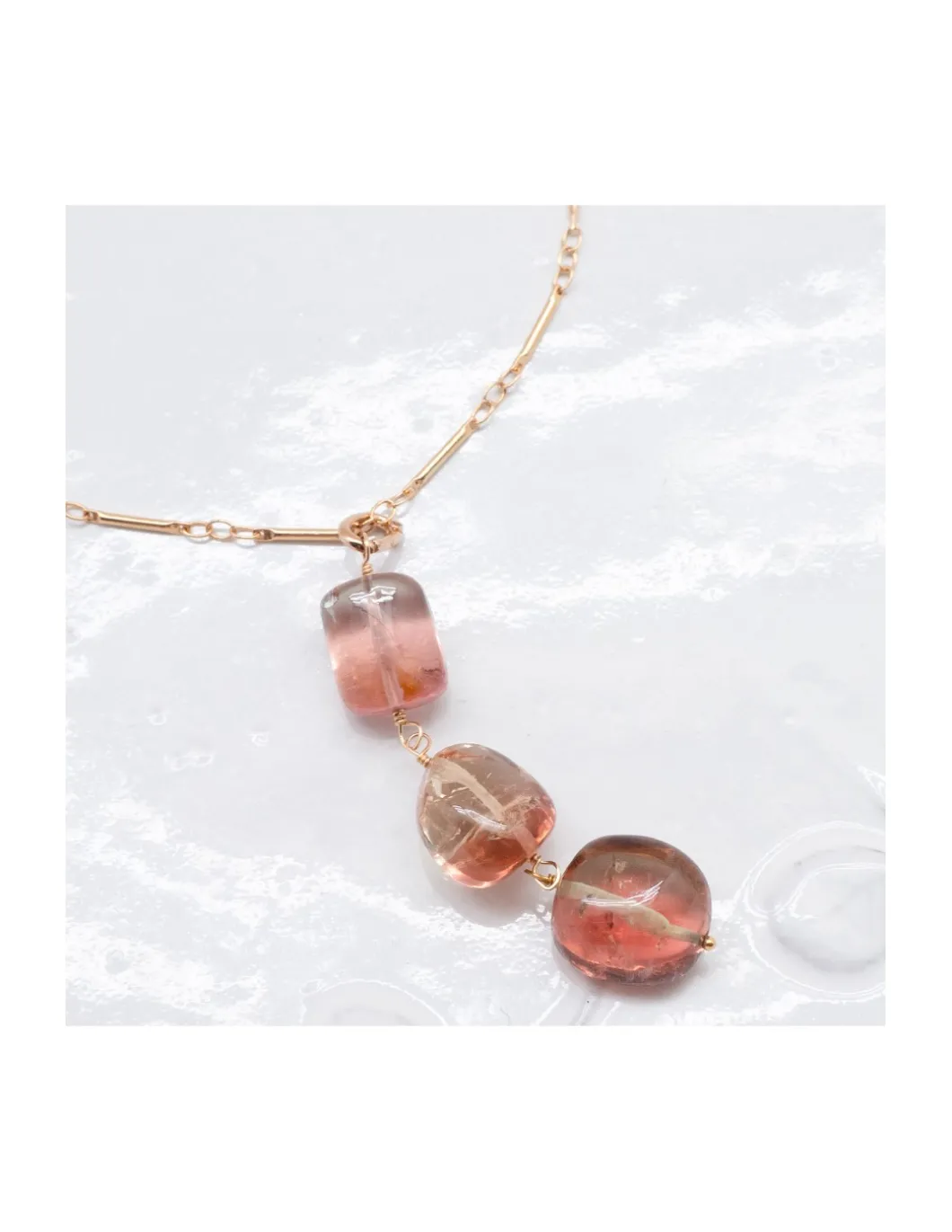 SAUTOIR TOURMALINES DE L'ESPACE - ROSE