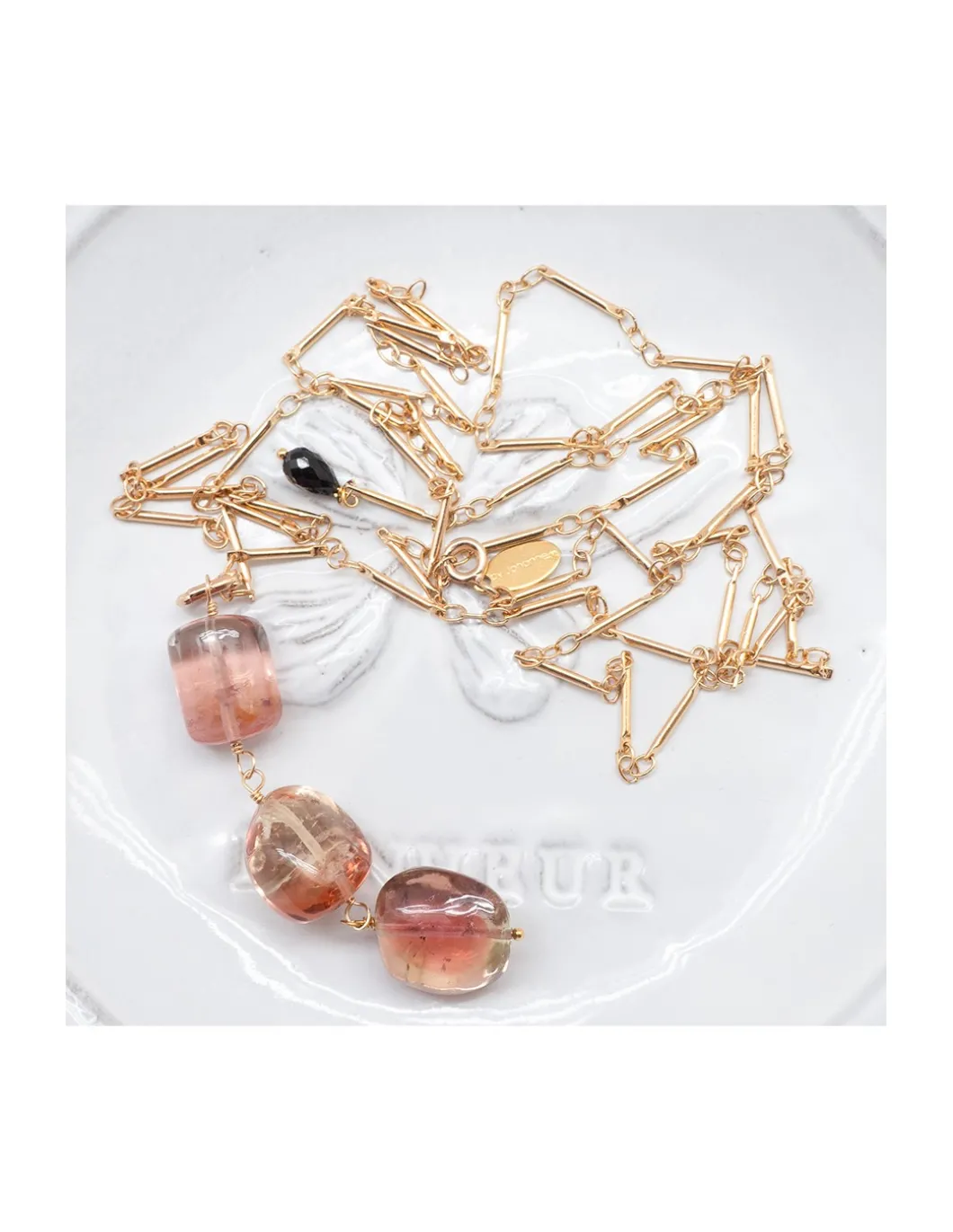 SAUTOIR TOURMALINES DE L'ESPACE - ROSE