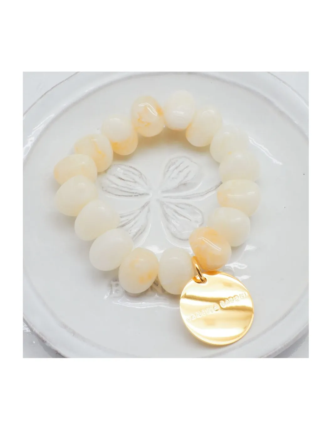 STONE FLEX BRACELET - PEARL MARBLE
