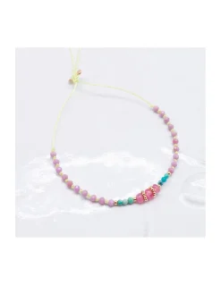 SWEET M - BRACELET SPINELLES ROSES, PHOSPHOSIDERITES ET TURQUOISES