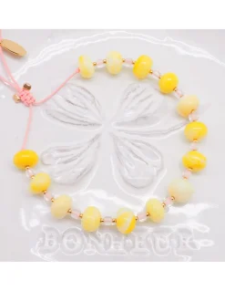 TUTTI FRUTTI - BRACELET OPALES JAUNES, QUARTZ ET MINI PERLES DORÉES