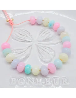 TUTTI FRUTTI - BRACELET OPALES "RAINBOW" ET MINI PERLES DORÉES