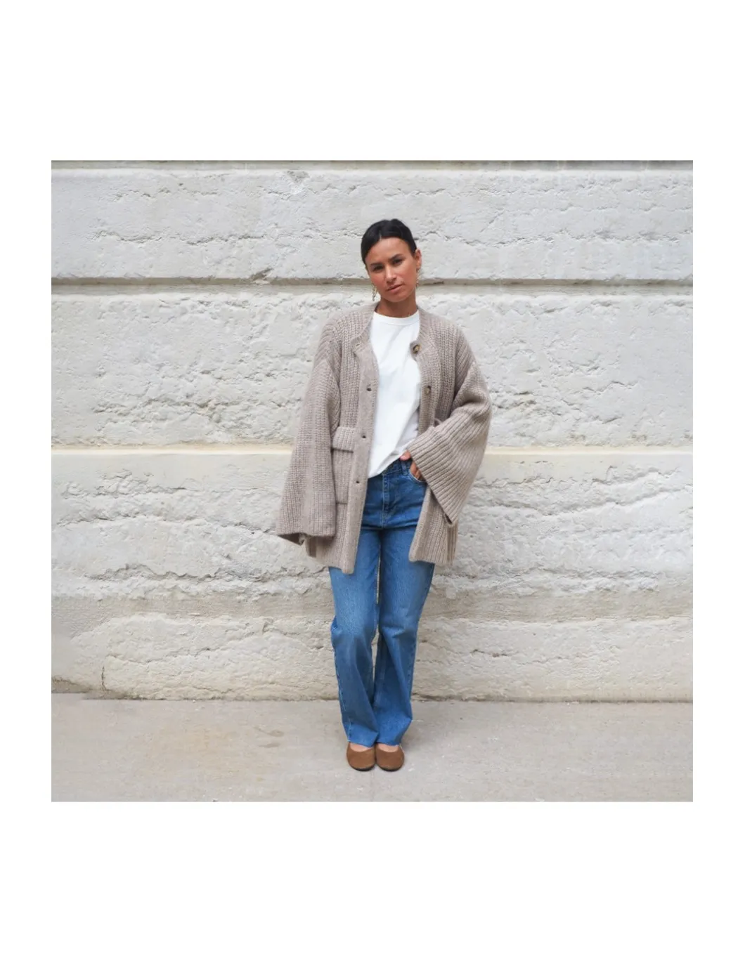V DE VINSTER - CARDIGAN - FEAR - CREAM BLUSH
