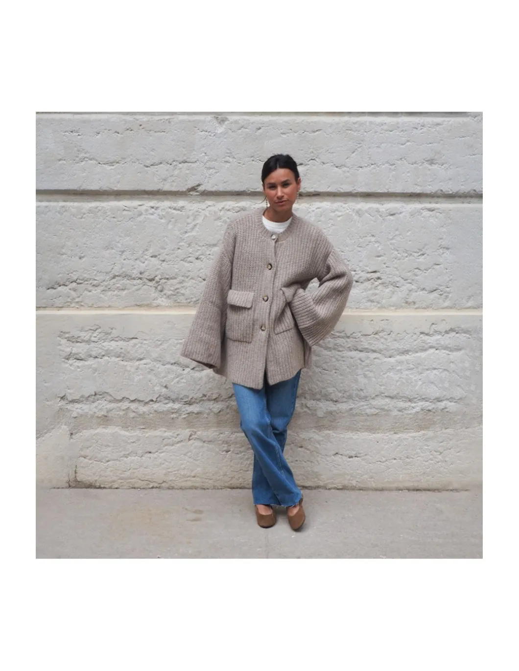 V DE VINSTER - CARDIGAN - FEAR - CREAM BLUSH