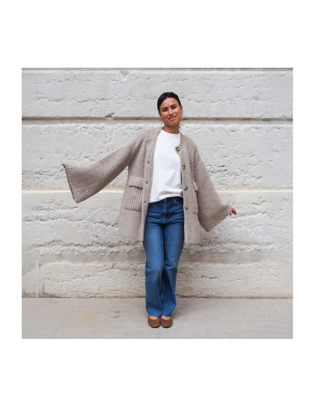 V DE VINSTER - CARDIGAN - FEAR - CREAM BLUSH