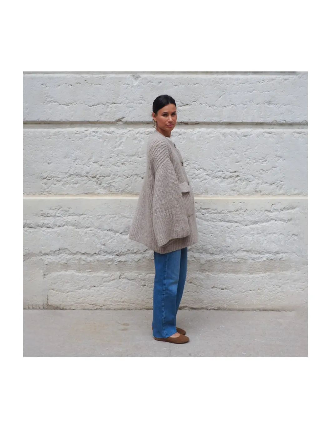 V DE VINSTER - CARDIGAN - FEAR - CREAM BLUSH