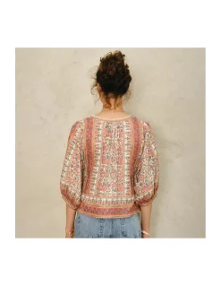 VESTE CASS IMPRIMÉ CORAIL
