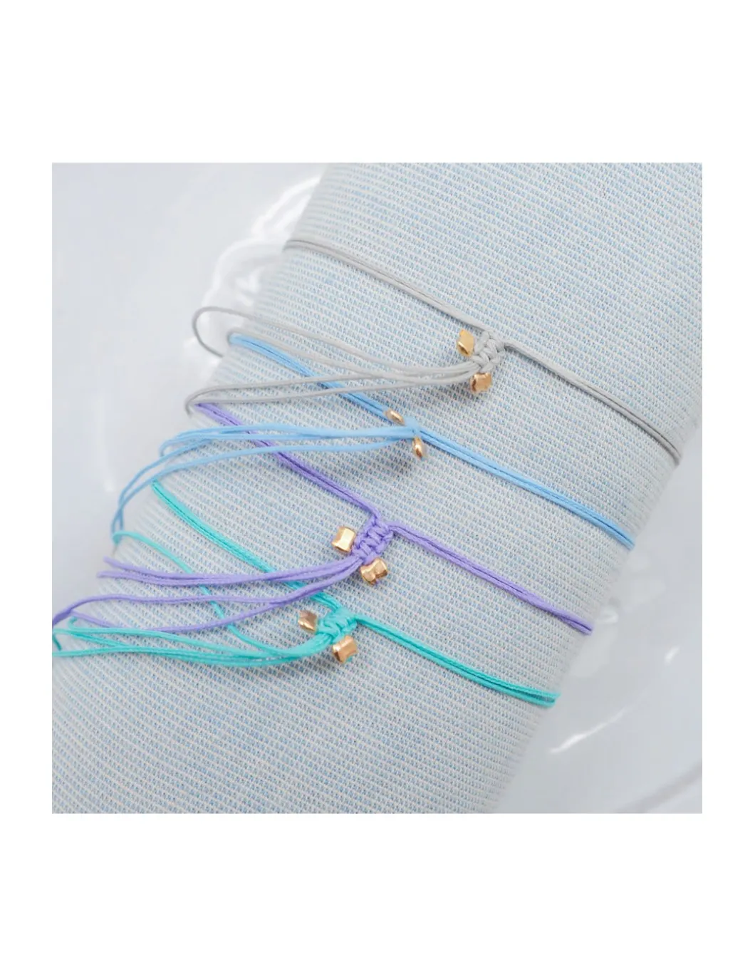 WATCH ME - BRACELET OEIL BLEU CIEL - PLUSIEURS COULEURS DE CORDON